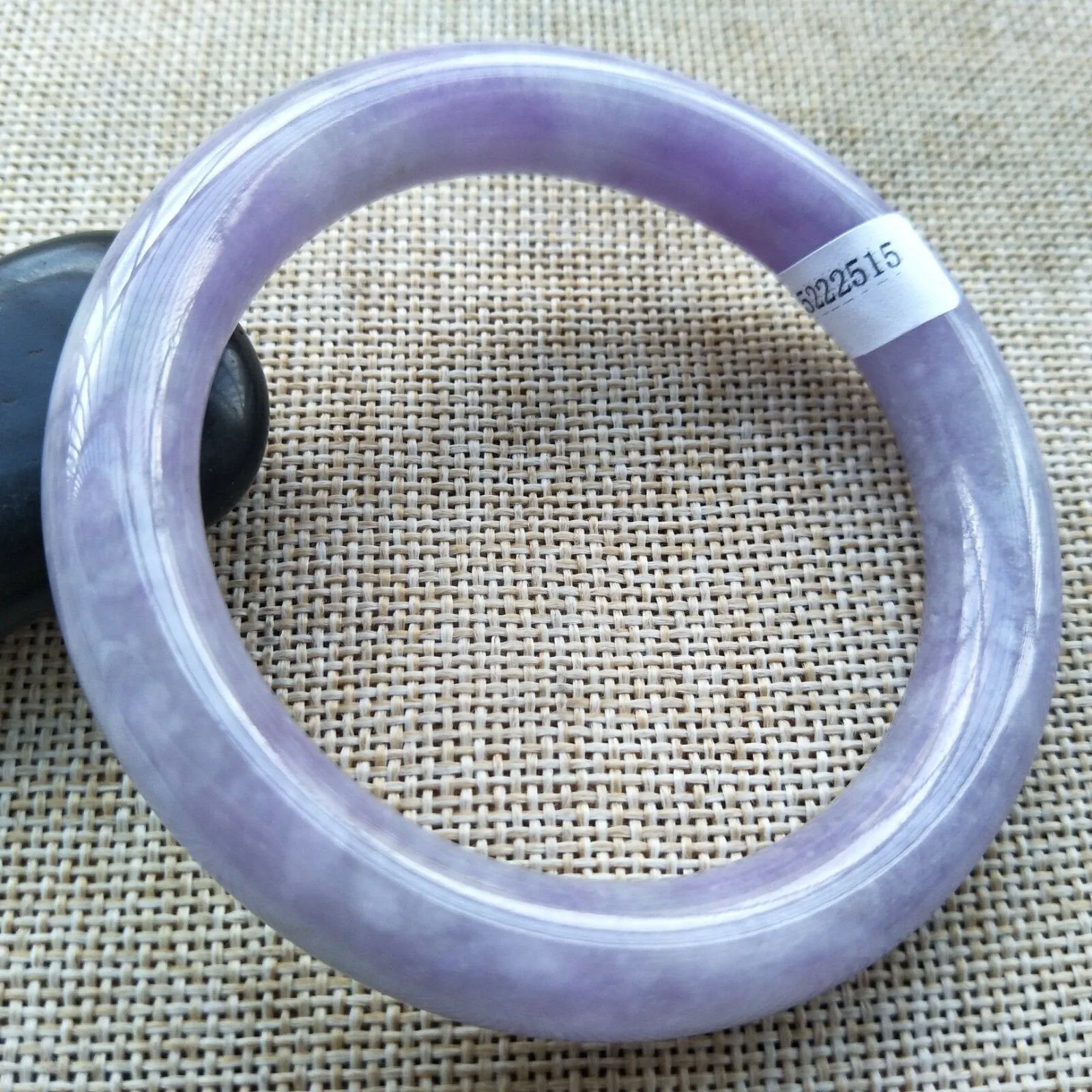 10% OFF- 57/58/59mm Certified Natural Lavender Jadeite Emerald A*Jade HandCarved Bangle H515