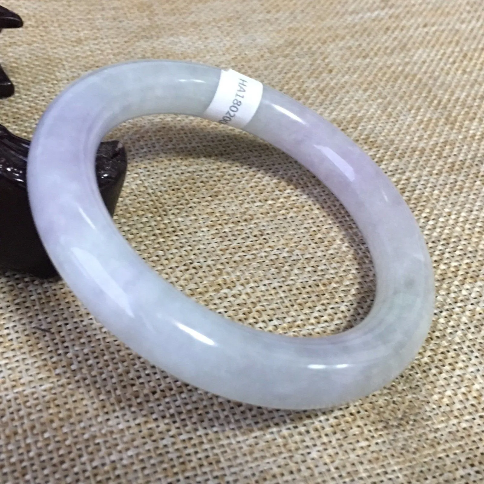 10% OFF- 57/58/59mm Certified Natural Lavender Jadeite Emerald A*Jade HandCarved Bangle HA0866