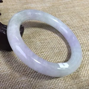 10% OFF- 57/58/59mm Certified Natural Lavender Jadeite Emerald A*Jade HandCarved Bangle HA0866