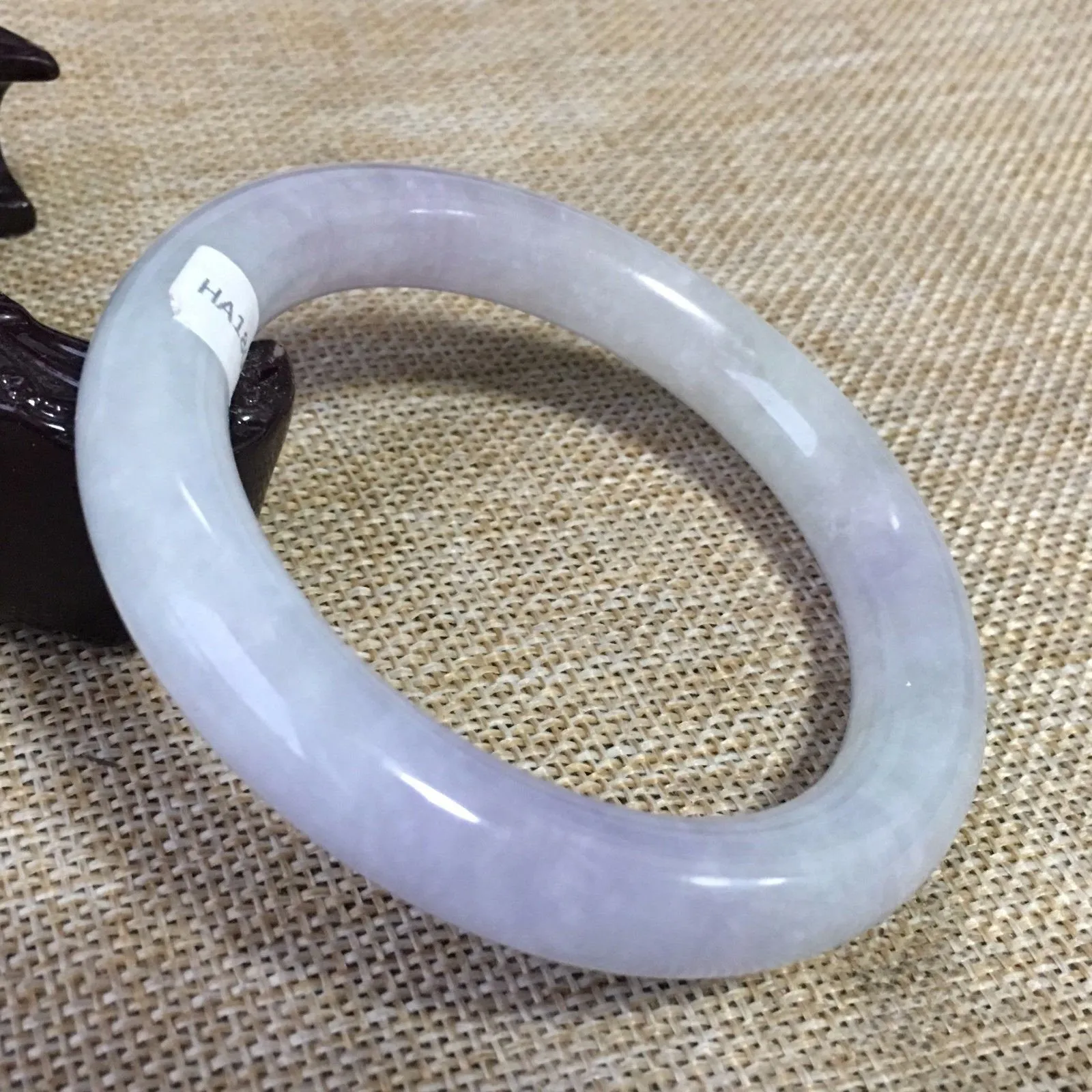 10% OFF- 57/58/59mm Certified Natural Lavender Jadeite Emerald A*Jade HandCarved Bangle HA0866