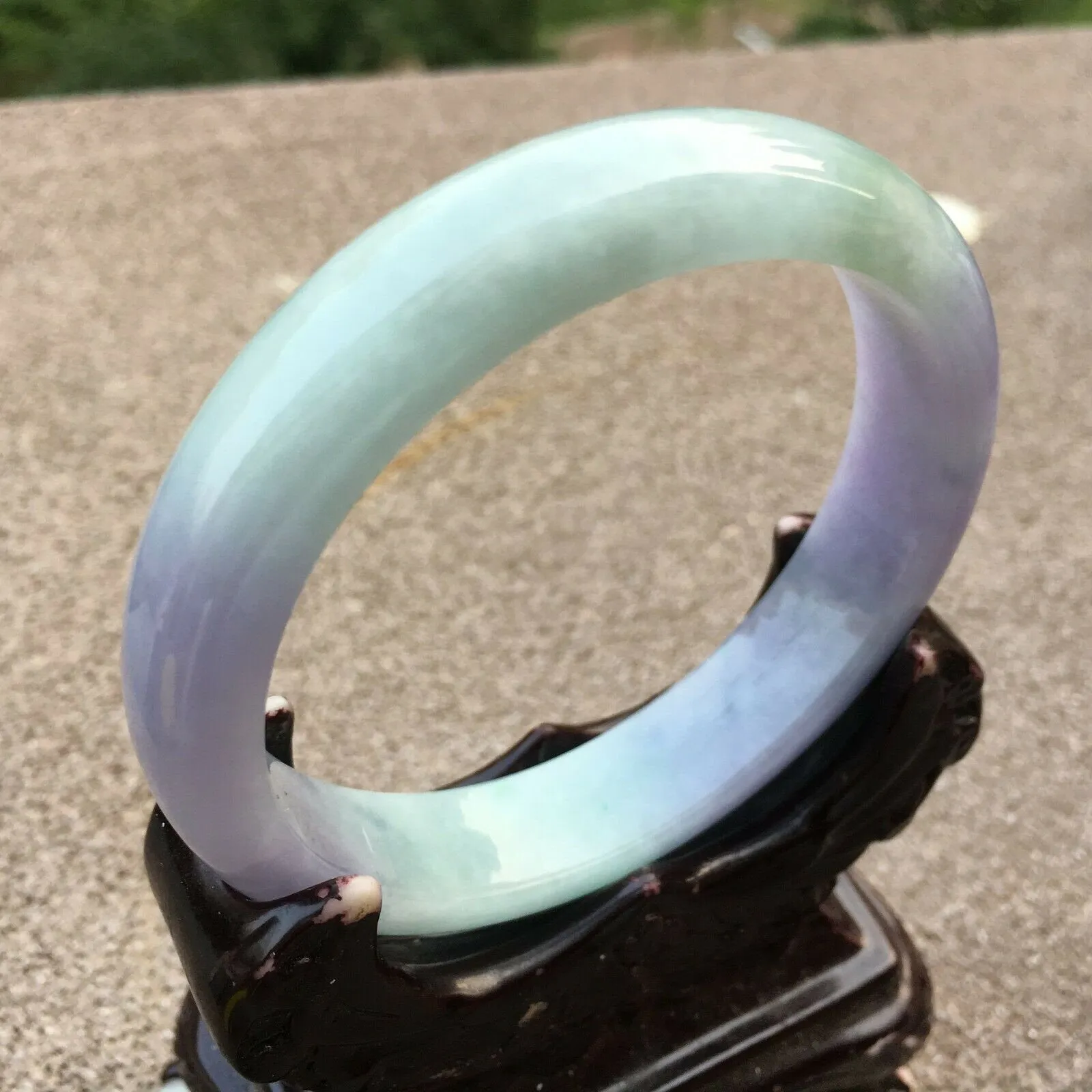 10% OFF- 57/58/59mm Certified Natural Lavender Jadeite Emerald A*Jade HandCarved Bangle x4010 with Gift Box