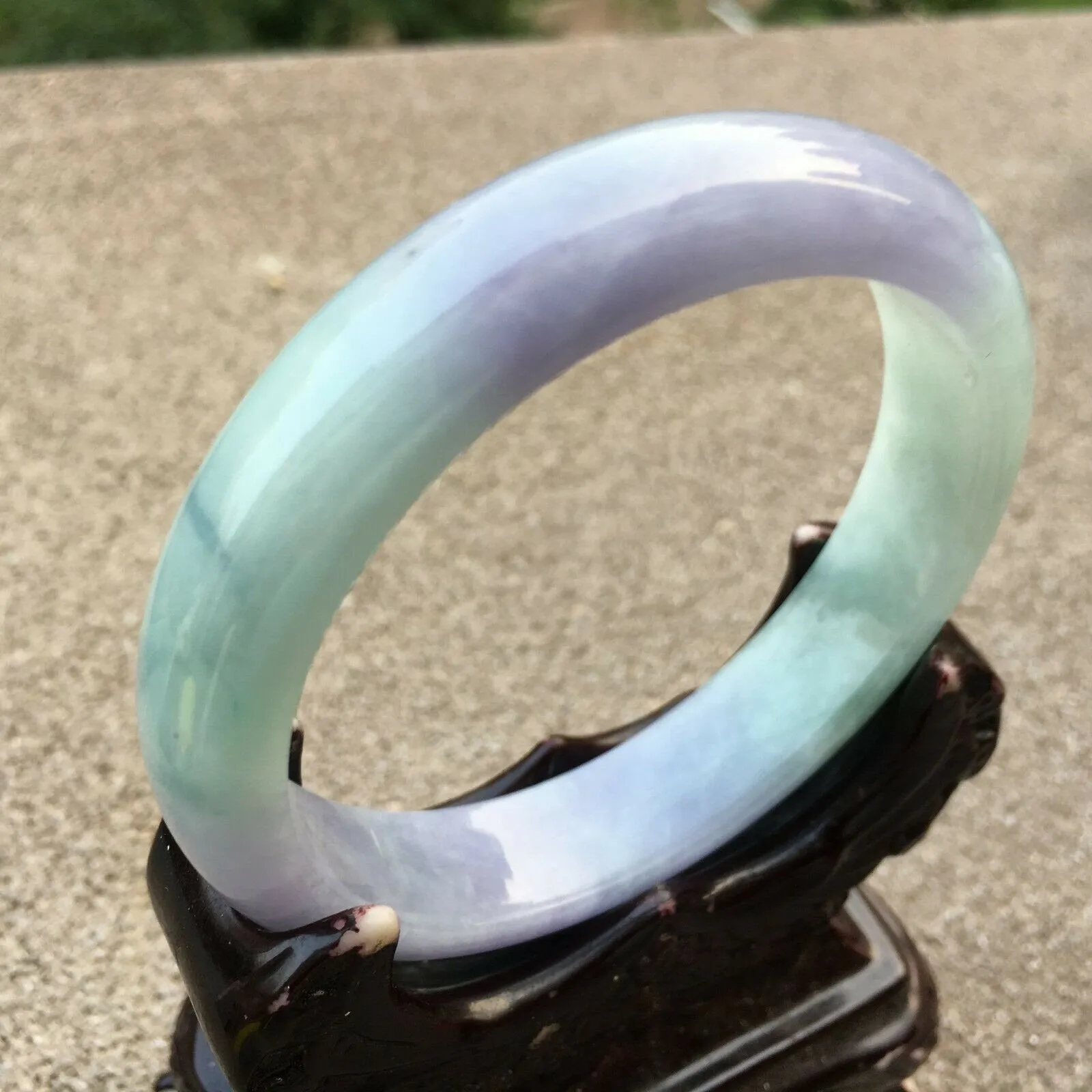 10% OFF- 57/58/59mm Certified Natural Lavender Jadeite Emerald A*Jade HandCarved Bangle x4010 with Gift Box