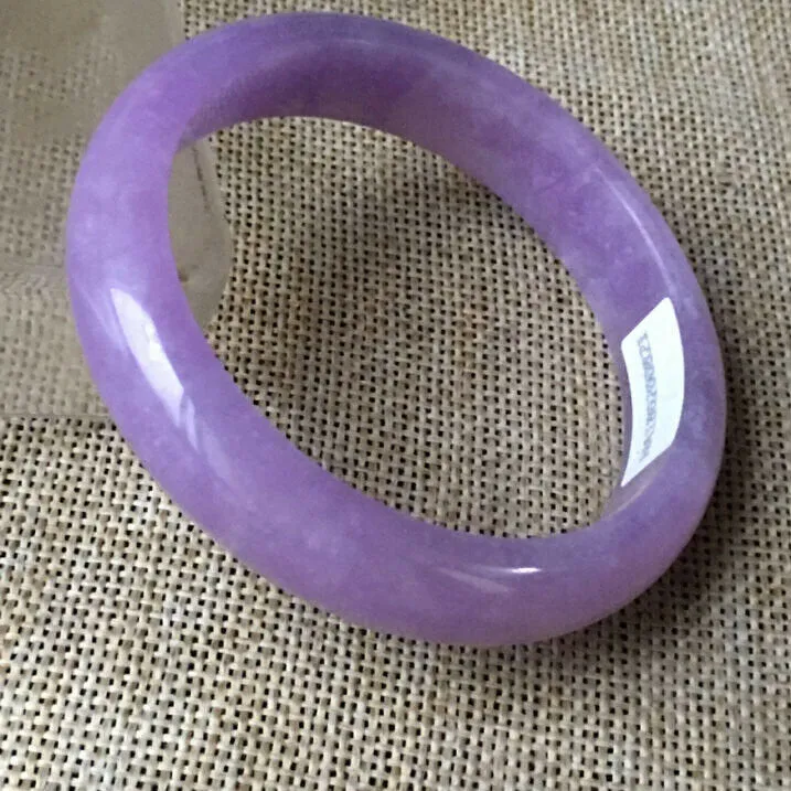 10% OFF- 57/58/59mm Certified Natural Purple Jadeite Emerald A*Jade HandCarved Bangle HA0821