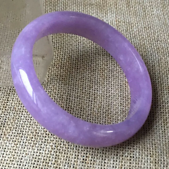 10% OFF- 57/58/59mm Certified Natural Purple Jadeite Emerald A*Jade HandCarved Bangle HA0821