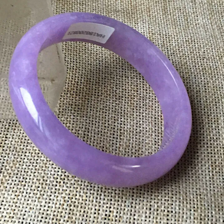 10% OFF- 57/58/59mm Certified Natural Purple Jadeite Emerald A*Jade HandCarved Bangle HA0821