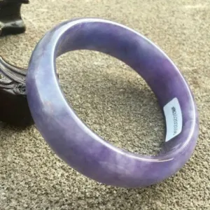 10% OFF- 57/58/59mm Certified Natural Purple Jadeite Emerald A*Jade HandCarved Bangle x2556