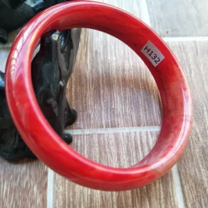 10% OFF- 57/58/59mm Certified Natural Red Jadeite Emerald A*Jade HandCarved Bangle H132