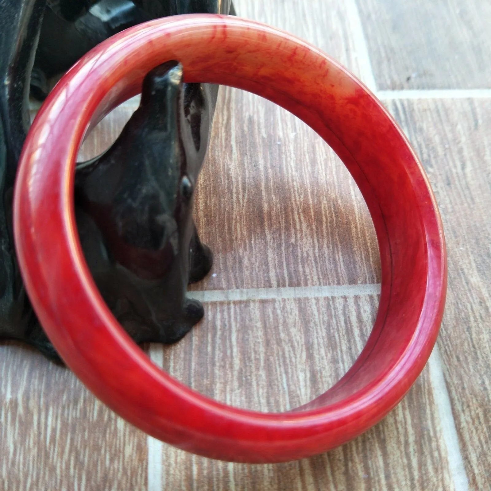 10% OFF- 57/58/59mm Certified Natural Red Jadeite Emerald A*Jade HandCarved Bangle H132