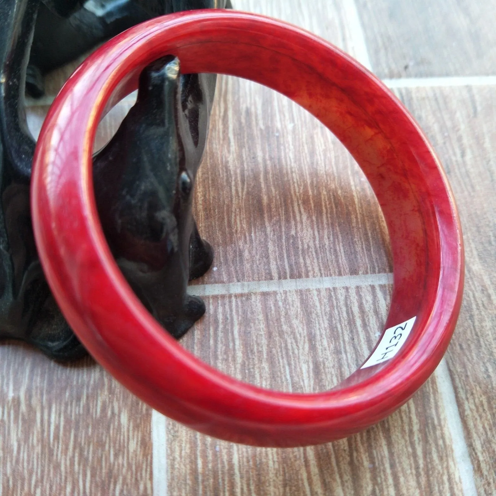 10% OFF- 57/58/59mm Certified Natural Red Jadeite Emerald A*Jade HandCarved Bangle H132