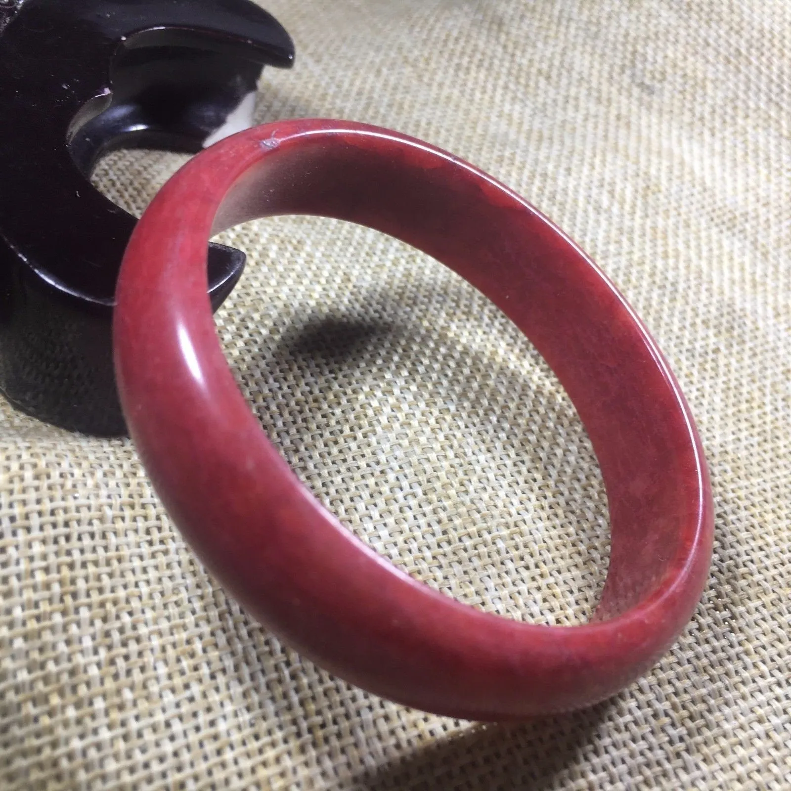 10% OFF- 57/58/59mm Certified Natural Red Jadeite Emerald A*Jade HandCarved Bangle L008