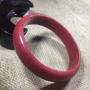 10% OFF- 57/58/59mm Certified Natural Red Jadeite Emerald A*Jade HandCarved Bangle L008