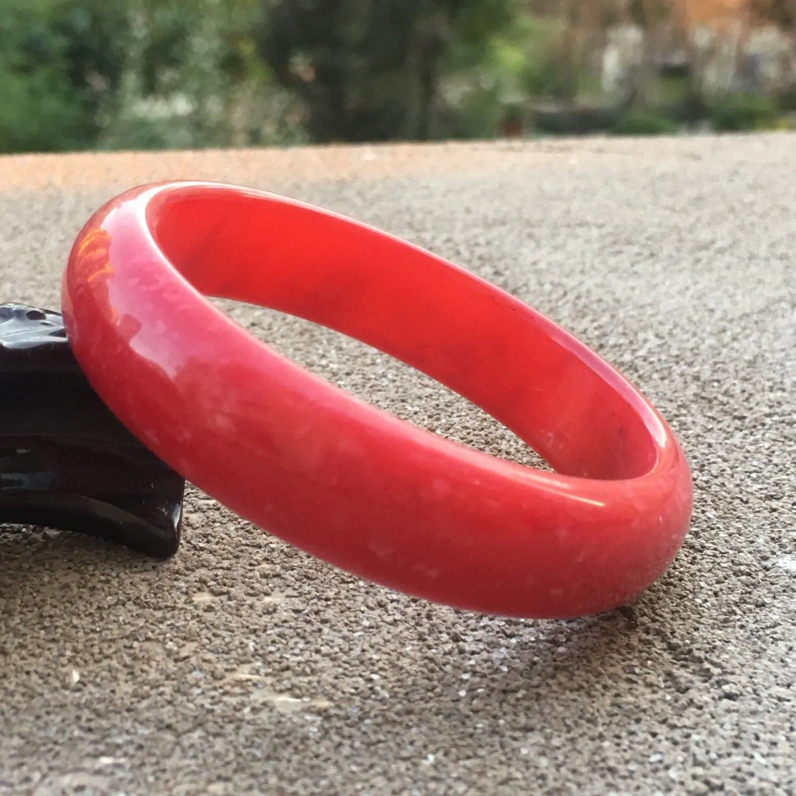 10% OFF- 57/58/59mm Certified Natural Red Xiu Emerald A*Jade HandCarved Bangle T150