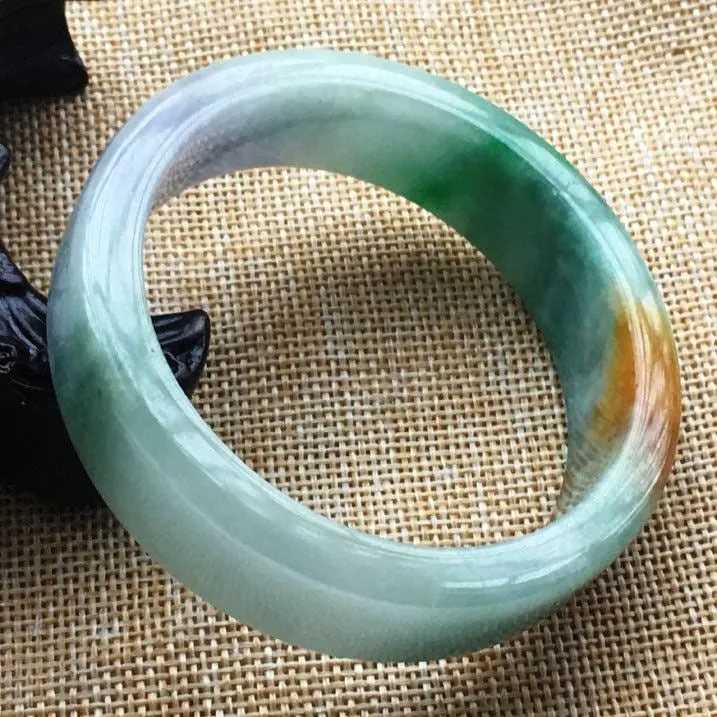 10% OFF- 58/59/60 mm Certified Natural 3 Color Jadeite Emerald A Jade HandCarved Bracelet Bangle F030