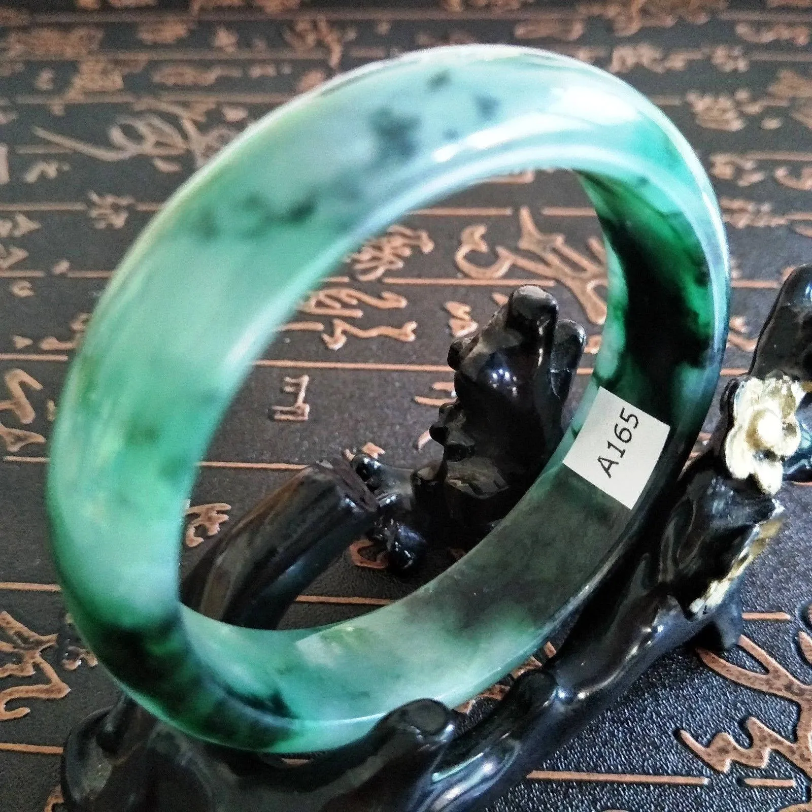 10% OFF- 58/59/60 mm Certified Natural Jadeite Emerald A Jade HandCarved Bangle A165