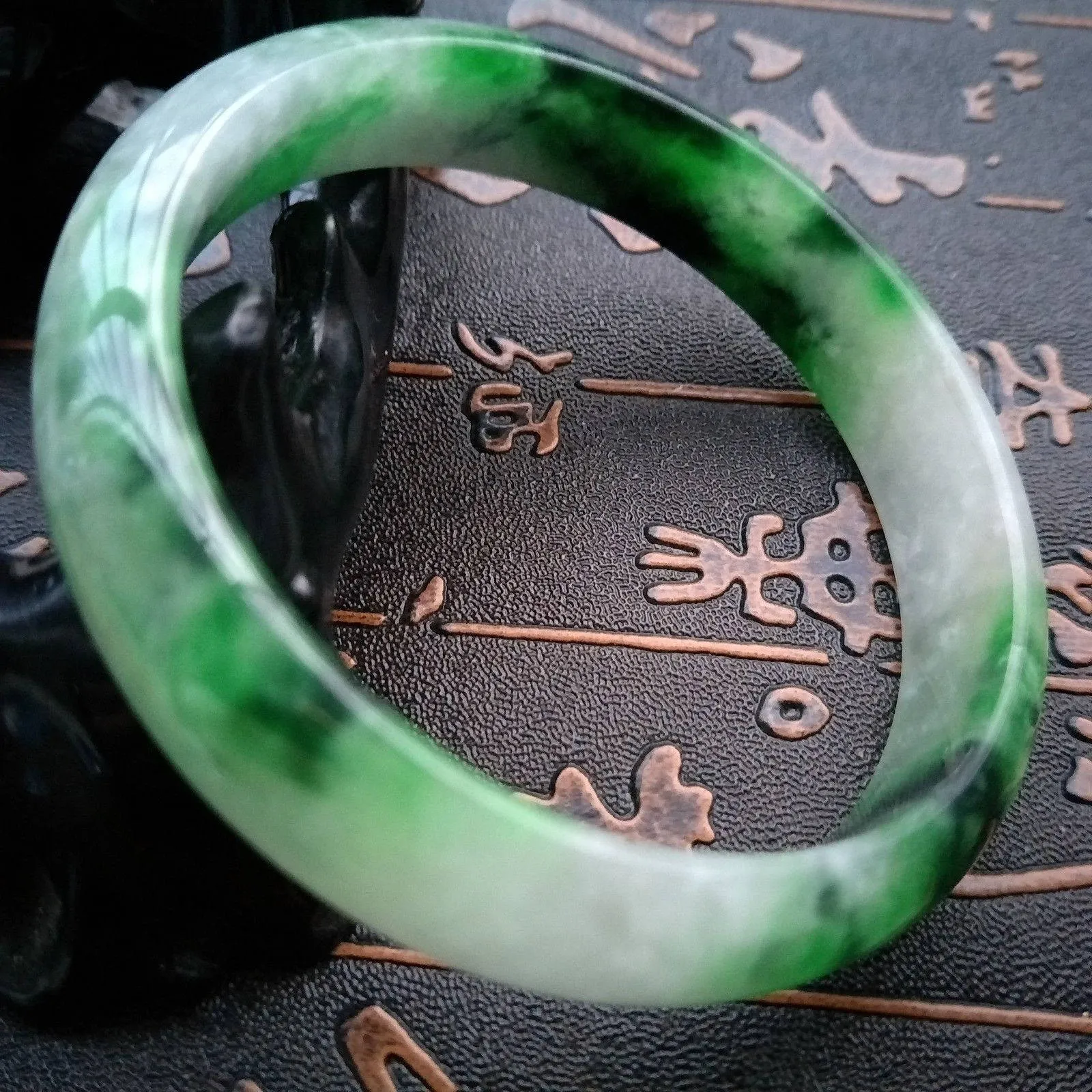 10% OFF- 58/59/60 mm Certified Natural Jadeite Emerald Jade Bangle《Grade A》M519