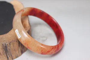 10% OFF- 58/59/60 mm Certified Natural Red Emerald A*Jade Handcarved Bangle H470