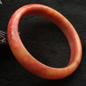10% OFF- 58/59/60 mm Certified Natural Red Emerald A*Jade Handcarved Bangle X020