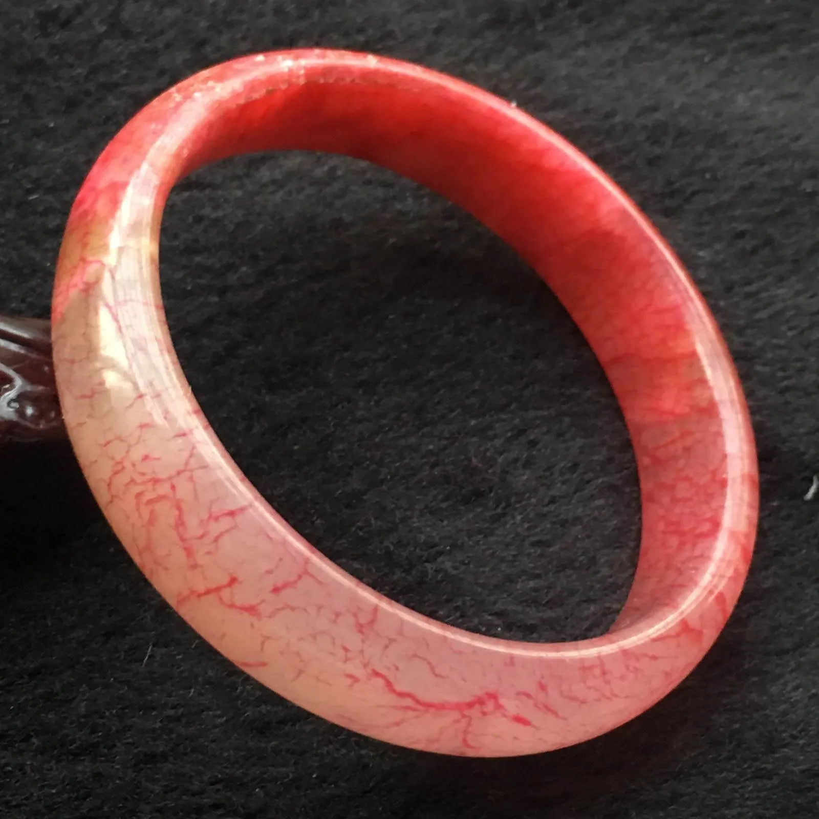 10% OFF- 58/59/60 mm Certified Natural Red Emerald A*Jade Handcarved Bangle X021