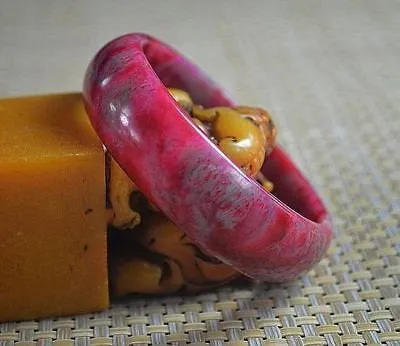 10% OFF- 58/59/60 mm Certified Natural Red Emerald A*Jade Handcarved Bangle X30