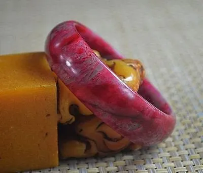 10% OFF- 58/59/60 mm Certified Natural Red Emerald A*Jade Handcarved Bangle X30