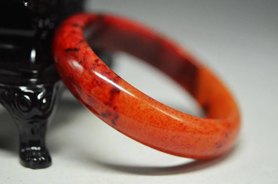 10% OFF- 58/59/60 mm Certified Natural Red Emerald A*Jade Handcarved Bangle XB-2018