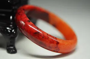 10% OFF- 58/59/60 mm Certified Natural Red Emerald A*Jade Handcarved Bangle XB-2018
