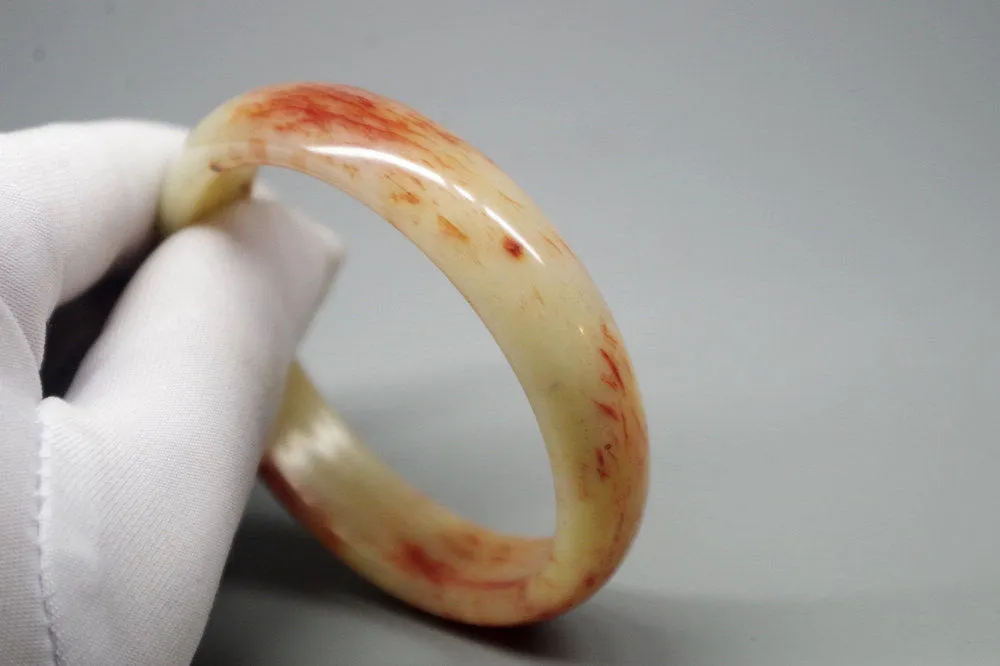 10% OFF- 58/59/60 mm Certified Natural Red Emerald A*Jade Handcarved Bangle XB-343