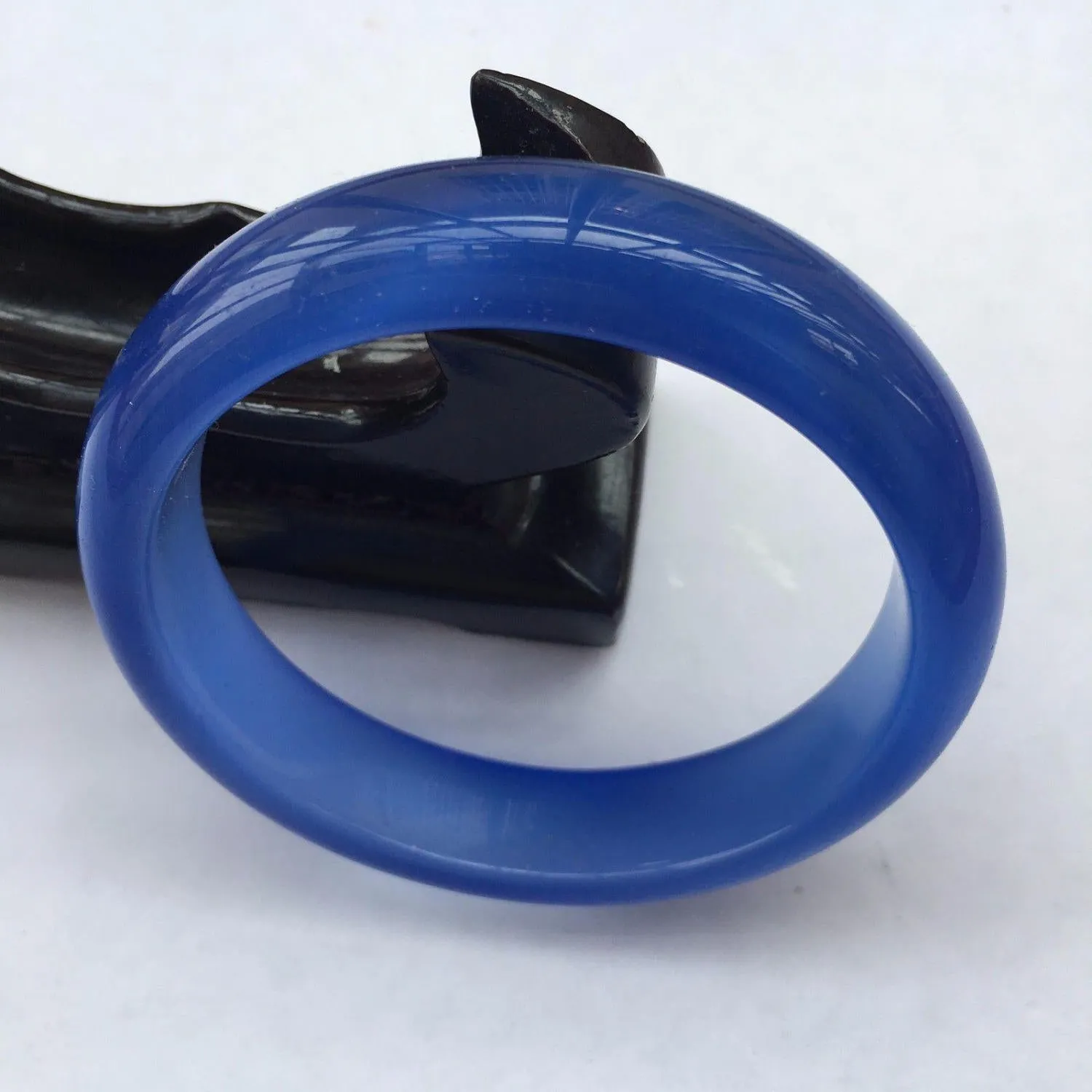 10% OFF- 58/59/60mm Certified Natural BLue Nephrite Emerald A*Jade Carved Bangle