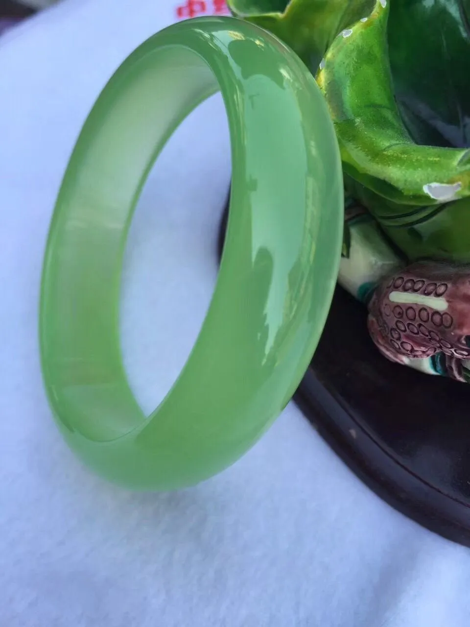 10% OFF- 58/59/60mm Certified Natural Green Nephrite Emerald A*Jade Carved Bangle