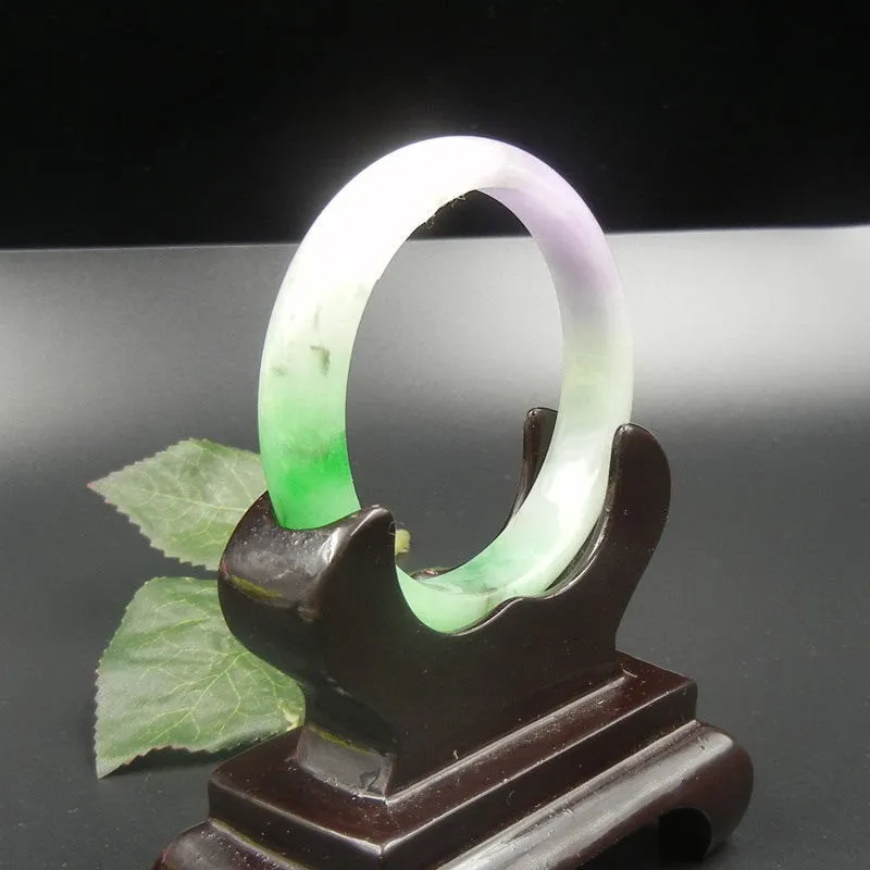 10% OFF- 58/59/60mm Certified Natural Ice Jadeite Emerald Jade Bangle《Grade A》A3272