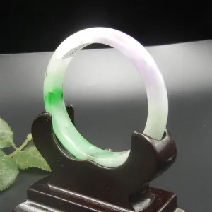 10% OFF- 58/59/60mm Certified Natural Ice Jadeite Emerald Jade Bangle《Grade A》A3272