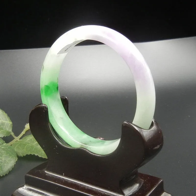 10% OFF- 58/59/60mm Certified Natural Ice Jadeite Emerald Jade Bangle《Grade A》A3272