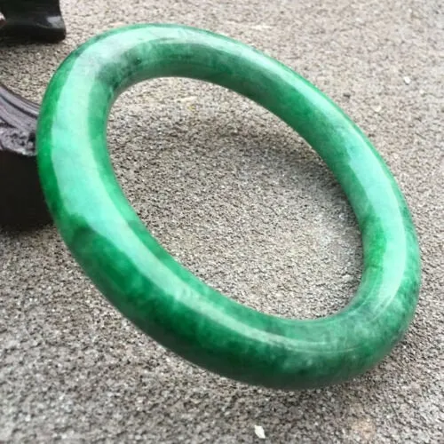 10% OFF- 58/59/60mm Certified Natural Jadeite Emerald A Jade HandCarved Round Bangle GX3733