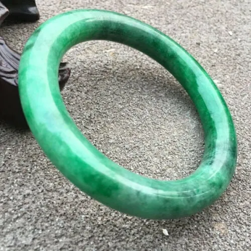 10% OFF- 58/59/60mm Certified Natural Jadeite Emerald A Jade HandCarved Round Bangle GX3733