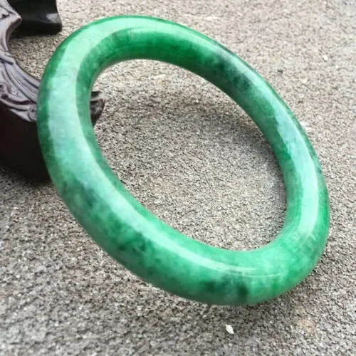 10% OFF- 58/59/60mm Certified Natural Jadeite Emerald A Jade HandCarved Round Bangle GX3733