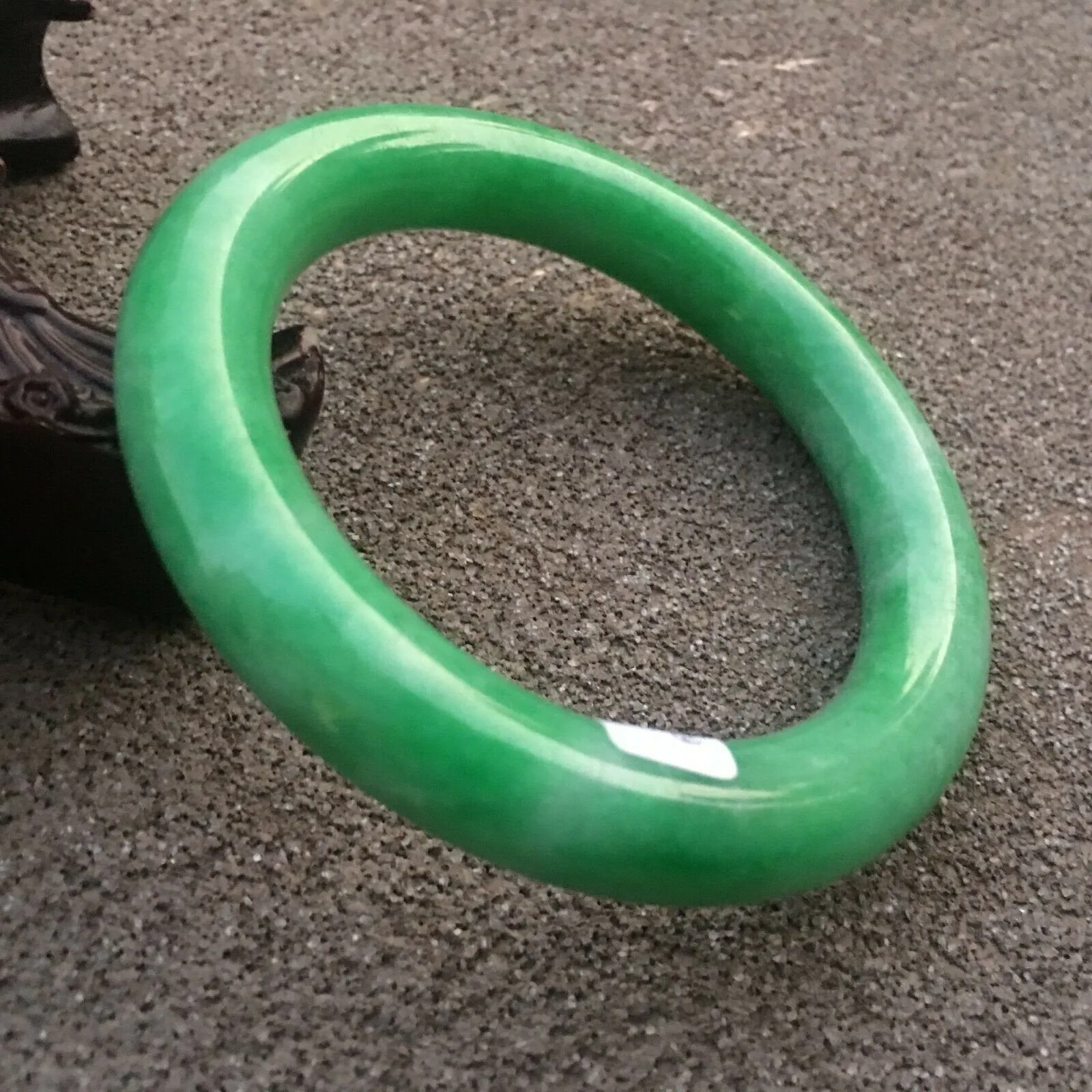 10% OFF- 58/59/60mm Certified Natural Jadeite Emerald A Jade HandCarved Round Bangle x2169