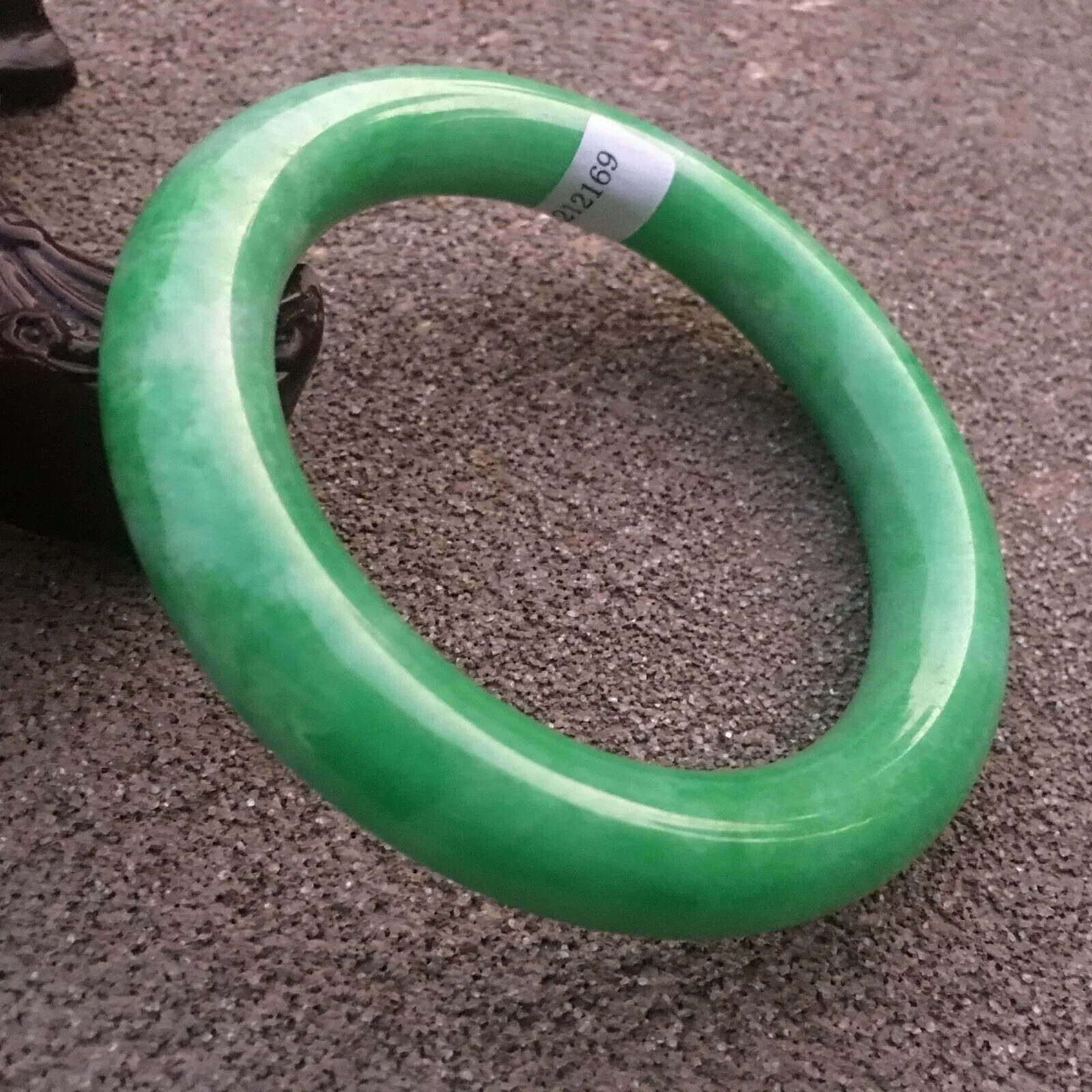 10% OFF- 58/59/60mm Certified Natural Jadeite Emerald A Jade HandCarved Round Bangle x2169