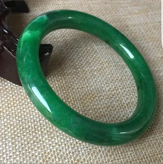 10% OFF- 58/59/60mm Certified Natural Jadeite Emerald A*Jade Handcarved Bangle C051