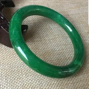 10% OFF- 58/59/60mm Certified Natural Jadeite Emerald A*Jade Handcarved Bangle C051