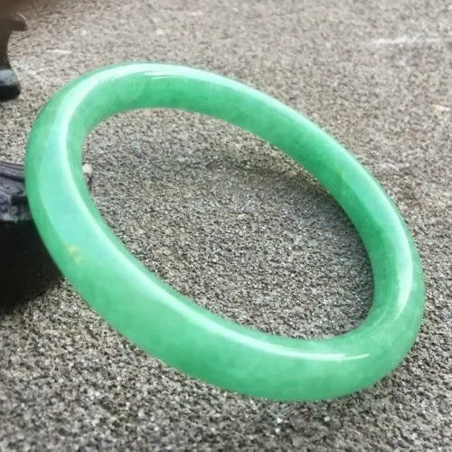 10% OFF- 58/59/60mm Certified Natural Jadeite Emerald A*Jade HandCarved Round Bracelet Bangle x9400