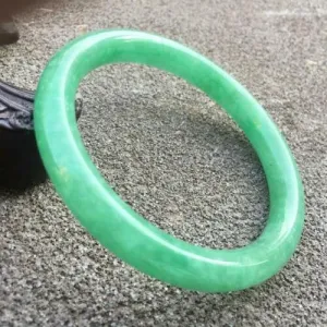 10% OFF- 58/59/60mm Certified Natural Jadeite Emerald A*Jade HandCarved Round Bracelet Bangle x9400