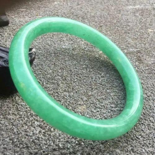 10% OFF- 58/59/60mm Certified Natural Jadeite Emerald A*Jade HandCarved Round Bracelet Bangle x9400