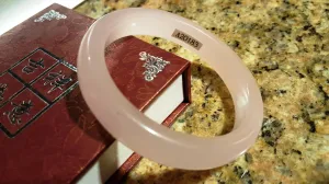 10% OFF- 58/59/60mm Certified Natural Pink Emerald A*Jade Handcarved Bangle A20183