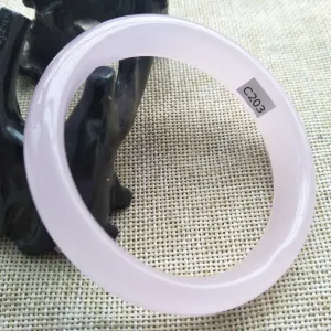 10% OFF- 58/59/60mm Certified Natural Pink Jadeite Emerald A*Jade HandCarved Bangle C203