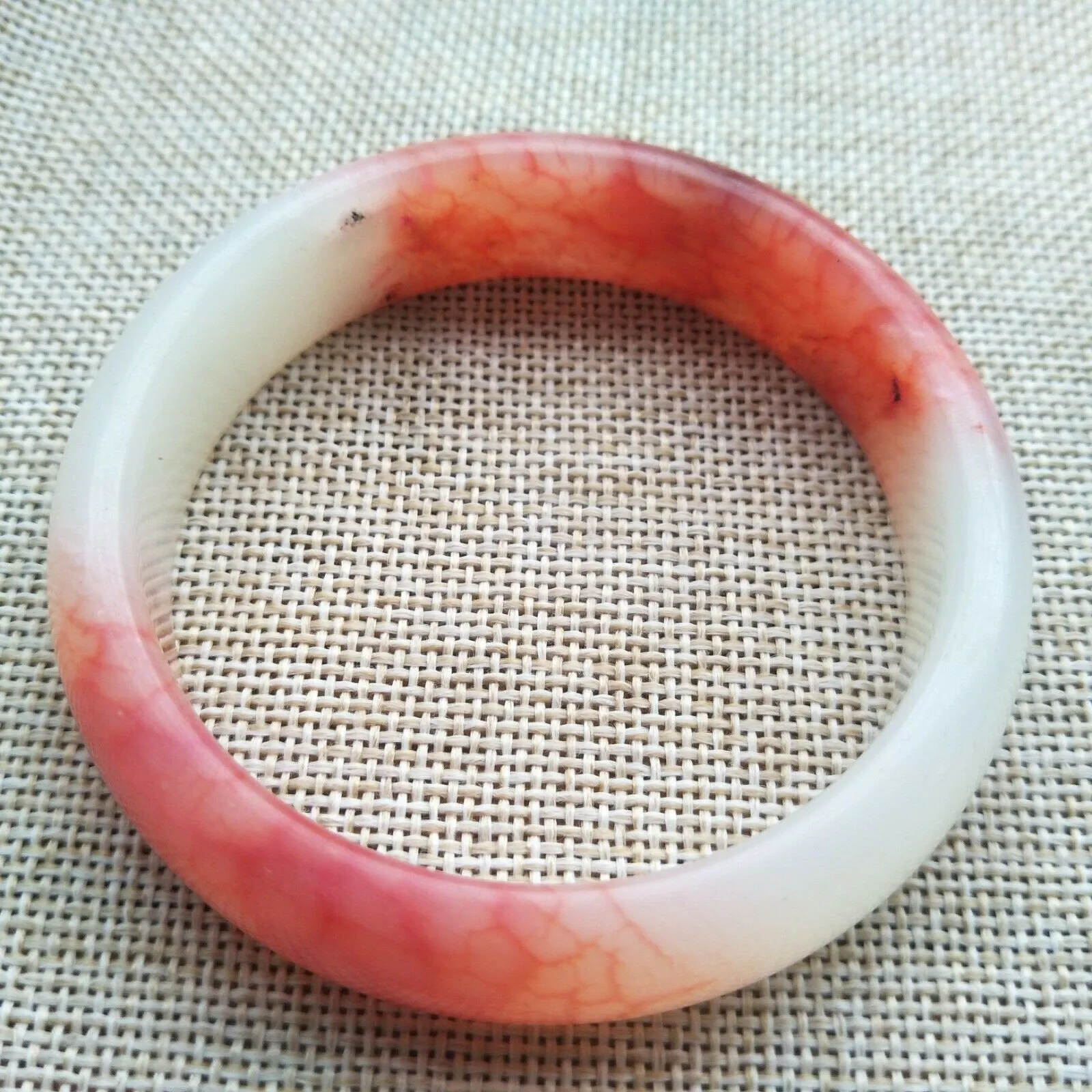 10% OFF- 58/59/60mm Certified Natural Red Emerald A*Jade HandCarved Round Bangle X9988