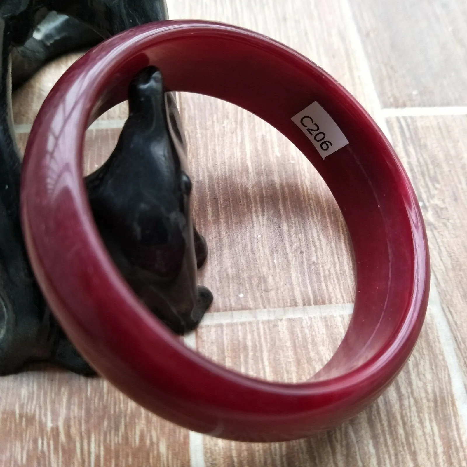 10% OFF- 58/59/60mm Certified Natural Red Jadeite Emerald A*Jade HandCarved Bangle C206