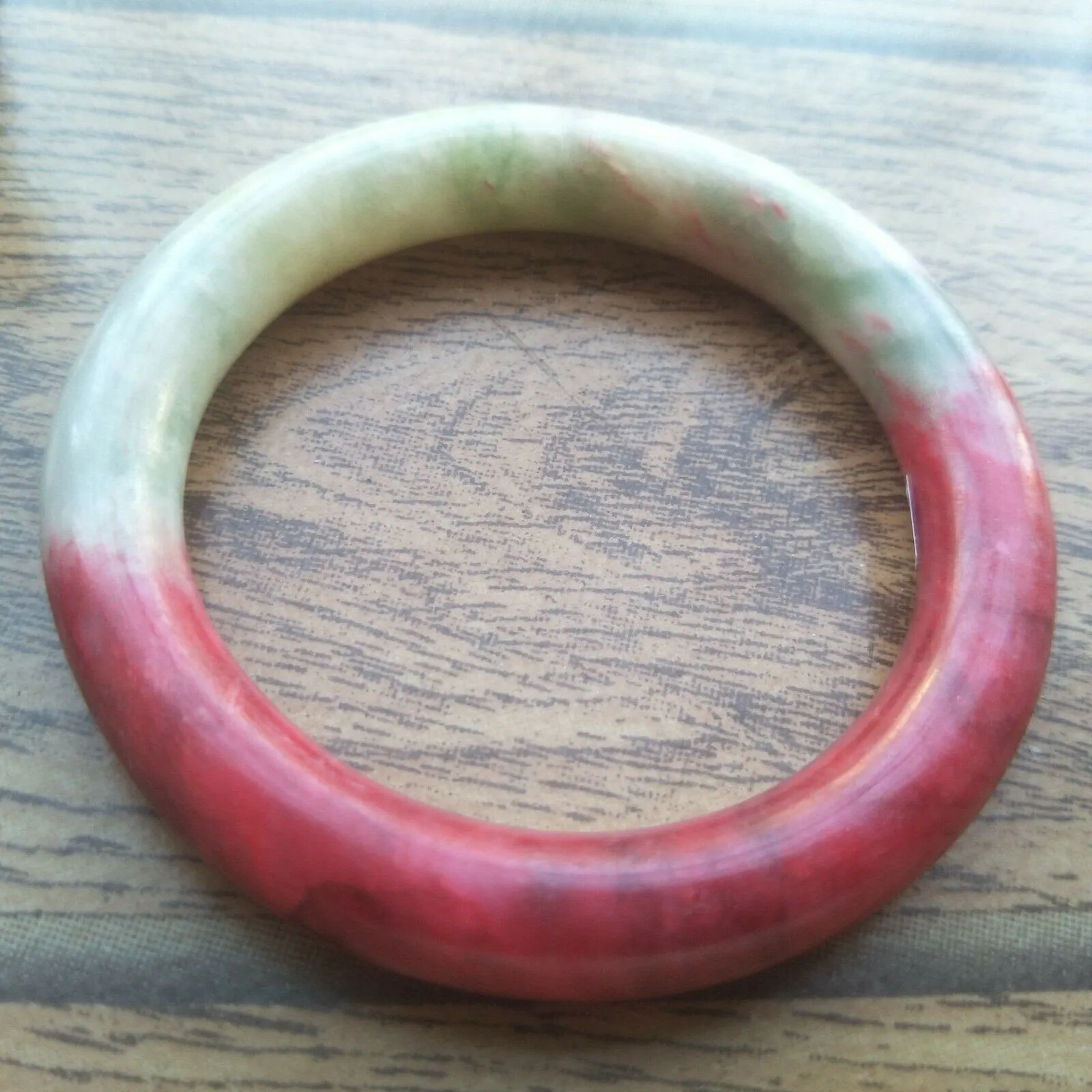 10% OFF- 58/59/60mm Certified Natural Red Jadeite Emerald A*Jade Handcarved Round Jade Bangle A341