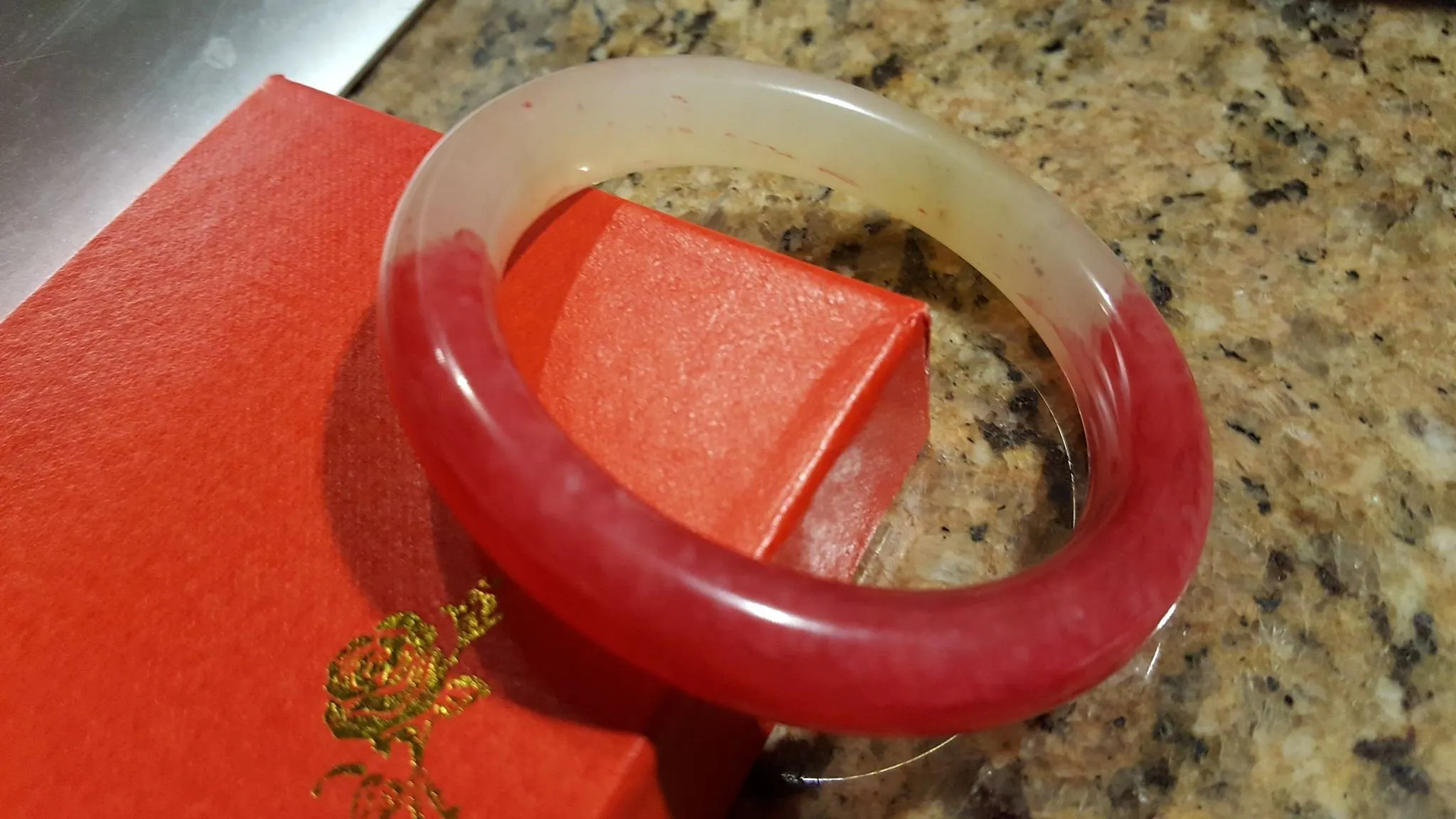 10% OFF- 58/59/60mm Certified Natural Red Xiu Emerald A*Jade HandCarved Bangle U137
