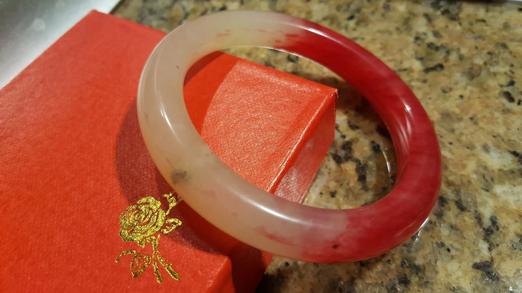 10% OFF- 58/59/60mm Certified Natural Red Xiu Emerald A*Jade HandCarved Bangle U137