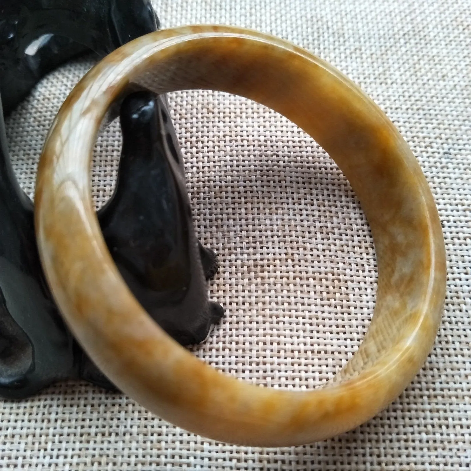 10% OFF- 58/59/60mm Certified Natural Yellow Red Jadeite Emerald A*Jade HandCarved Bangle W563